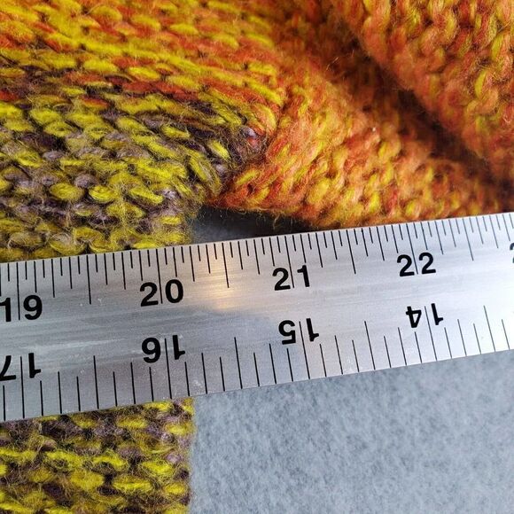 Bar lll Sweater Womens Medium Orange Ombre Wool Crewneck ChunkyPullover - Picture 4 of 6